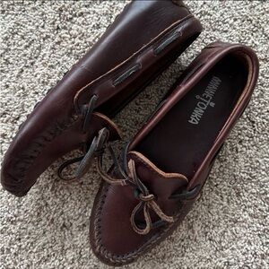 Minnetonka women’s leather moccasin loafers size 6.5